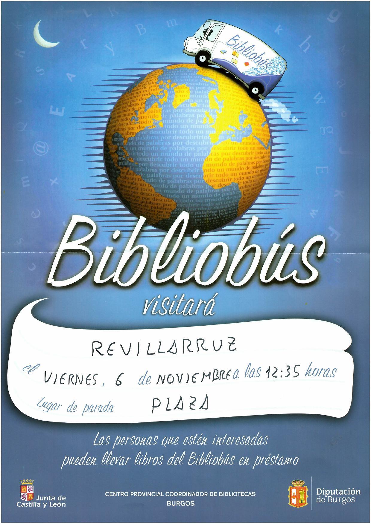 BIBLIOBÚS - VIERNES 6 DE NOVIEMBRE DE 2026 - 12:35 HORAS.